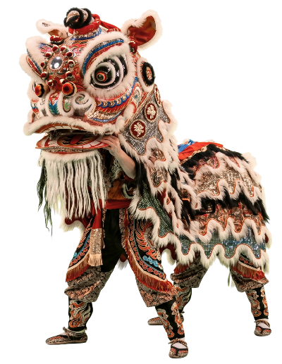 Un Leon de la danza tradicional china la danza del leon